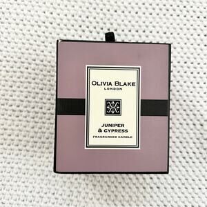 Olivia Blake London Juniper & Cypress Fragranced Candle New In Box 3.8 Oz 110 g